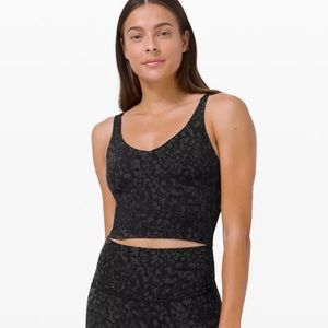 Lululemon Align Crop Tank Black Print NWOT